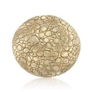  Italian Vermeil Pebbled Dome Ring Jewelry