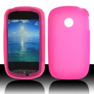   Net10 LG 800g Rubber SILICONE Soft Gel Skin Case Cover Hot Pink  