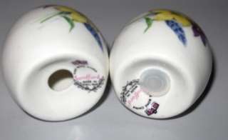 Sandford Bone China Egg Salt Pepper Shakers Floral  