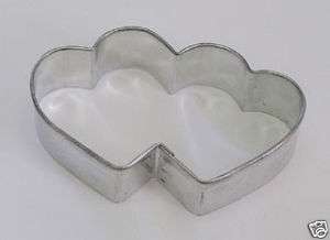 DOUBLE HEARTs Cookie Cutter wedding bridal shower 1145  