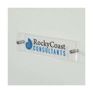  SAST1025 1 CLR    10w x 2.5h Stand Off Acrylic Sign 