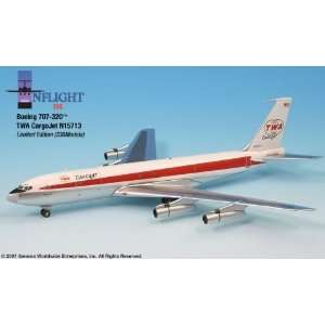  InFlight TWA Double Globe Cargo 707 Model Plane 