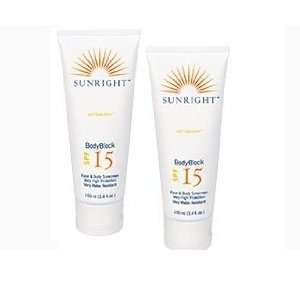 Nu Skin NuSkin 2 of Sunright BodyBlock SPF 15   Face & Body Sunscreen 