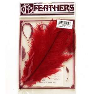  Red Ostrich Plume Feather Arts, Crafts & Sewing