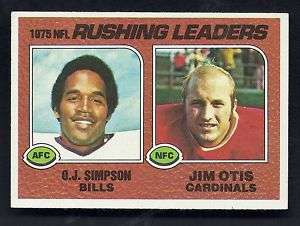 1975 Rushing Leaders Simpson Otis 1976 Topps Card #203  