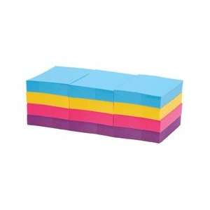  Sticky Notes, 1 1/2x2, Brilliant Assorted, 100 Sheets/Pd 