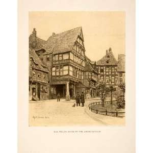  1909 Photolithograph Alfred Scherres Half Timber 