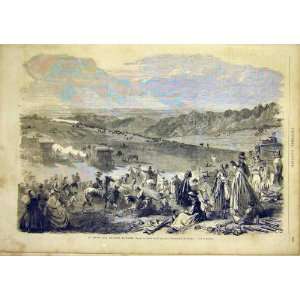 Epsom Races Horse People French Print 1866