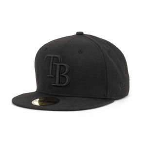  Tampa Bay Rays Black on Black Fashion Hat Sports 