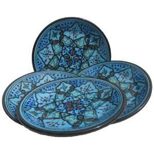  Le Souk Ceramique Sabrine Design 8 Inch Side Plates, Set 