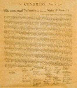 US Declaration of Independence Historical Poster  
