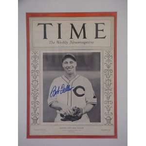  Bob Feller Autographed Signed April 19 1937 Time Magazine 