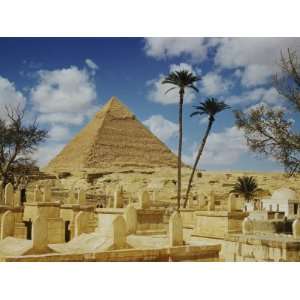  The Great Pyramid of Cheops Seen Behind an Arab Cemetery 