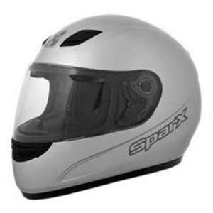  SPARX S07 SILVER MD MOTORCYCLE Full Face Helmet 