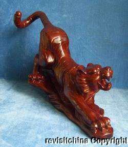 Super Excellent Rosewood Wood Carving Statue Of Tiger  