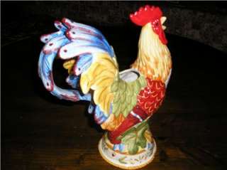 FITZ AND FLOYD ROOSTER CENTERPIECE/PITCHER NEW IN BOX  