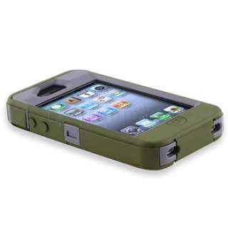 OtterBox Defender Grey/Envy Green Case+PRIVACY Filter Protector for 