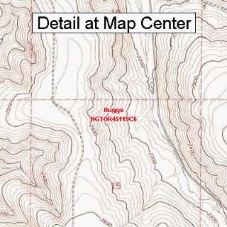 USGS Topographic Quadrangle Map   Ruggs, Oregon (Folded/Waterproof 