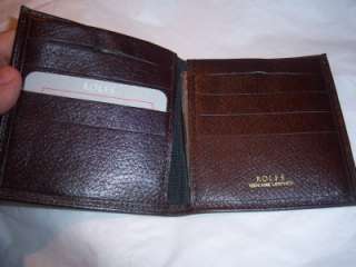 Rolfs Cardex Attache Genuine Leather Wallet,Brown MSRP $34  