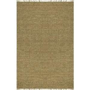  5 x 8 Brown Ban with Fringe Rectangle Flat Weave Rug 