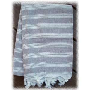 Brown Stripe Turkish Cotton Pestemal Towel 