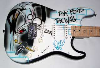 Roger Waters Autographed Signed Pink Floyd Airbrush Guitar UACC RD COA 