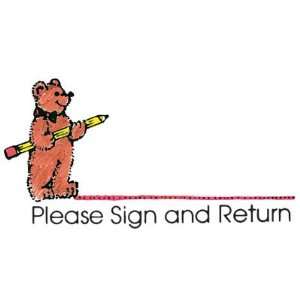   and Return  Bear w/Pencil Rubber Stamper Teachers Aid Toys & Games