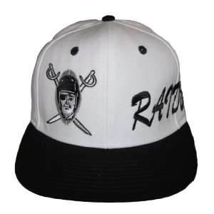  NFL LA Los Angeles Raiders Snapback Hat Cap   2 Tone White 