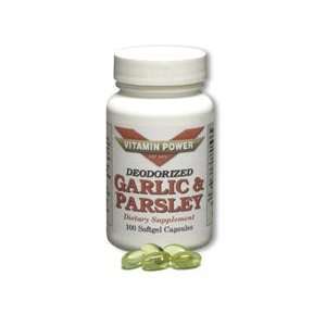 Garlic & Parsley Deodorized Blend, 100 Softgel Capsules per Bottle (4 