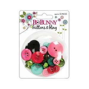  Petal Pushers Buttons & Bling Approximately 35 Pieces 
