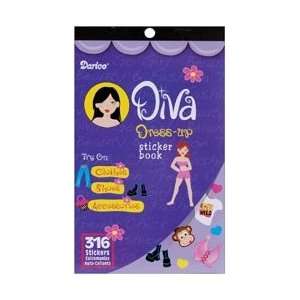  Darice Sticker Book 9 1/2x6 Diva Dress Up 316 Stickers 