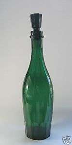 antique 19th Century green glass Decanter, ca. 1820  