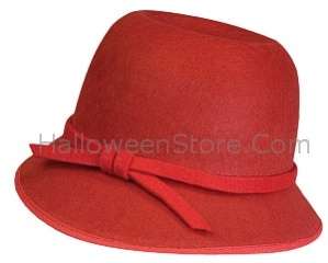 Red Flapper Hat Roaring 20s Accessory  
