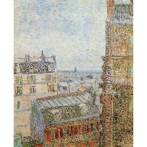   painting name   The View from the Artists Room Rue Lepic 2 By Gogh