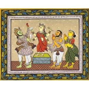  Kansa Fails to Kill Devakis Eighth Born   Folk Art from 