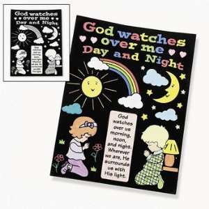  Color Your Own God Watches Over Me Fuzzy Posters   Craft 