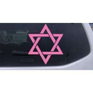 Star Of David Christian Car Window Wall Laptop Decal Sticker    Pink 