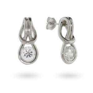   Sterling Silver Eternal Love Knot Earrings Eves Addiction Jewelry