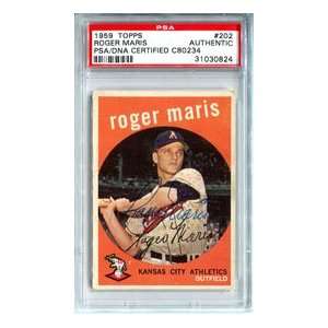 Roger Maris Autographed 1959 Topps Card
