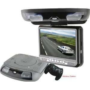  New Gray 9 Overhead Flip Down Roof Mount LCD Car Monitor 