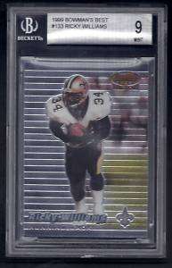 Ricky Williams 1999 Bowmans Best Rookie RC #133 BGS 9  