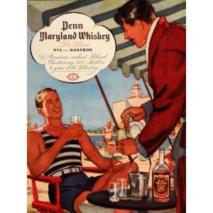  1935 Ad Penn Maryland De Luxe Rye Bourbon Whiskey NY 