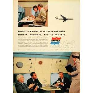  1959 Ad DC 8 Jet Mainliner Douglas United Airline Boise 
