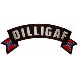  Dilligaf Rocker with confederate flag Patch Sports 
