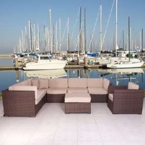  ia Marseille Deluxe All Weather Wicker Sectional Set 