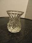Clear Pressed Glass Toothpick Holder with diamond Patte