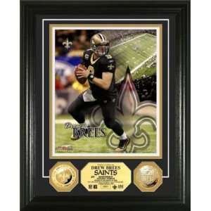  Drew Brees 24KT Gold Coin Photo Mint 