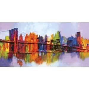  Brian Carter 39W by 20H  Abstract Manhattan CANVAS 