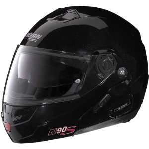  Nolan N90S N Com Road Race Motorcycle Helmet   Metal Black 