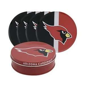  Arizona Cardinals Five Piece Tin Coaster Set with 